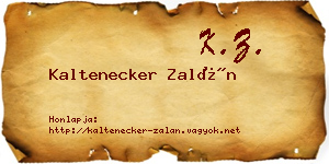 Kaltenecker Zalán névjegykártya