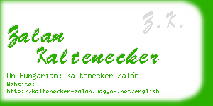 zalan kaltenecker business card